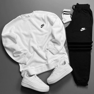 Спортивний костюм Nike Світшот+Штани колір Білий розмір S, SS005 Men-SS005 фото