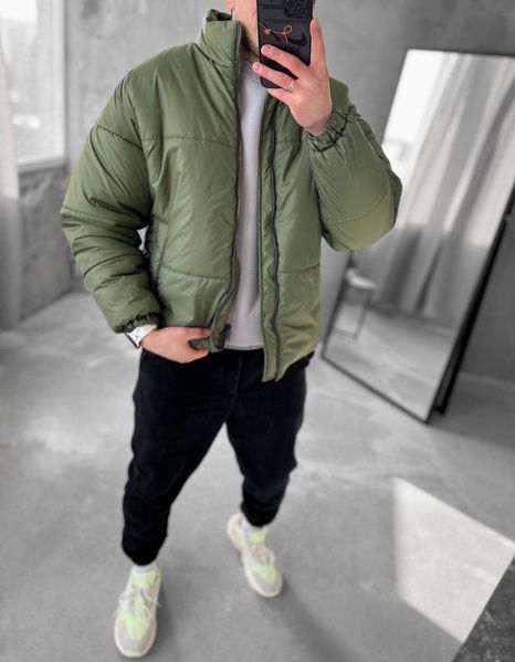 Мужская зимняя куртка Водонепроницаемая плащевка цвет Хаки размер S Men-J37 фото
