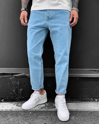 Джинси мом чоловічі Блакитні розмір 29 Men-Jeans3-Blue-29 фото